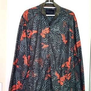 VTG Sean John Track Jacket 3XL Neo Camo Bomber 90's Green Orange